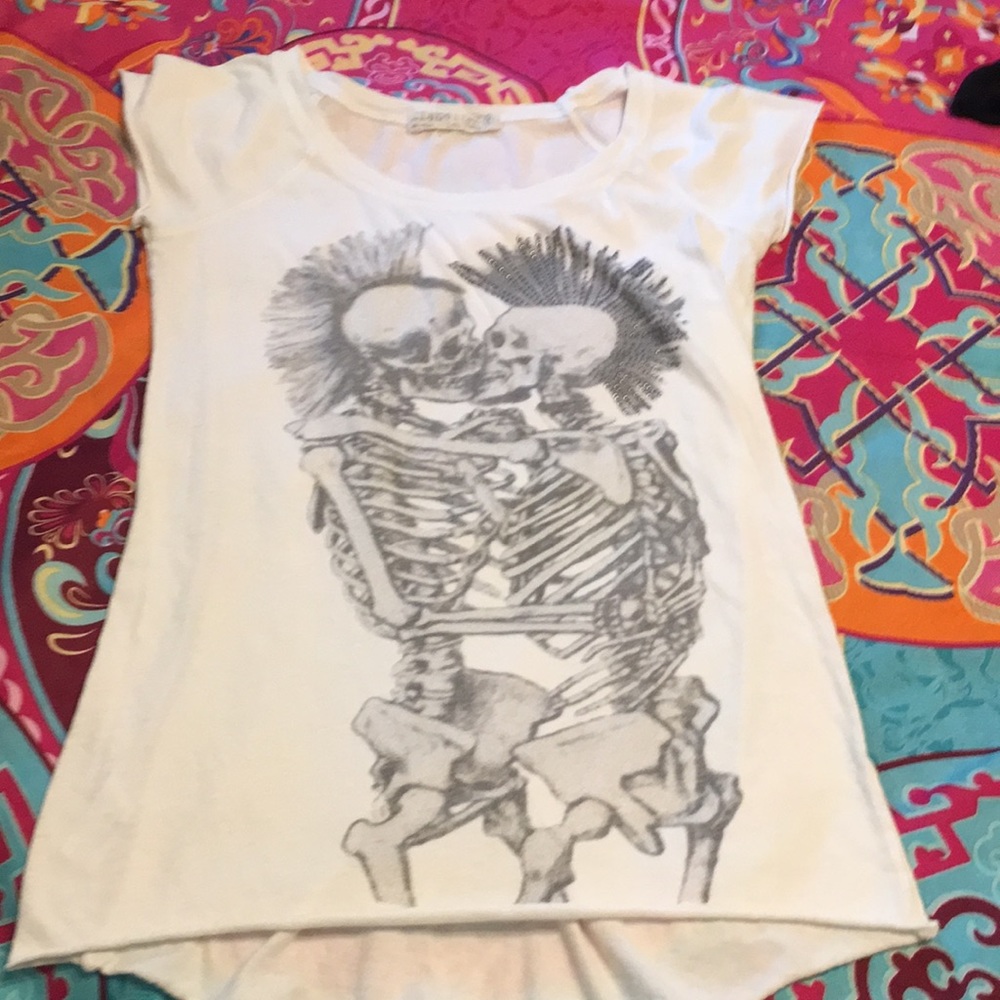 Label sleeveless T-shirt